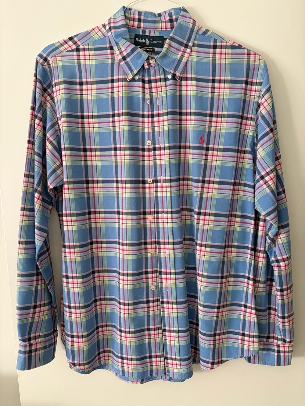 Ralph Lauren Men’s Blue Plaid Button-Down Shirt